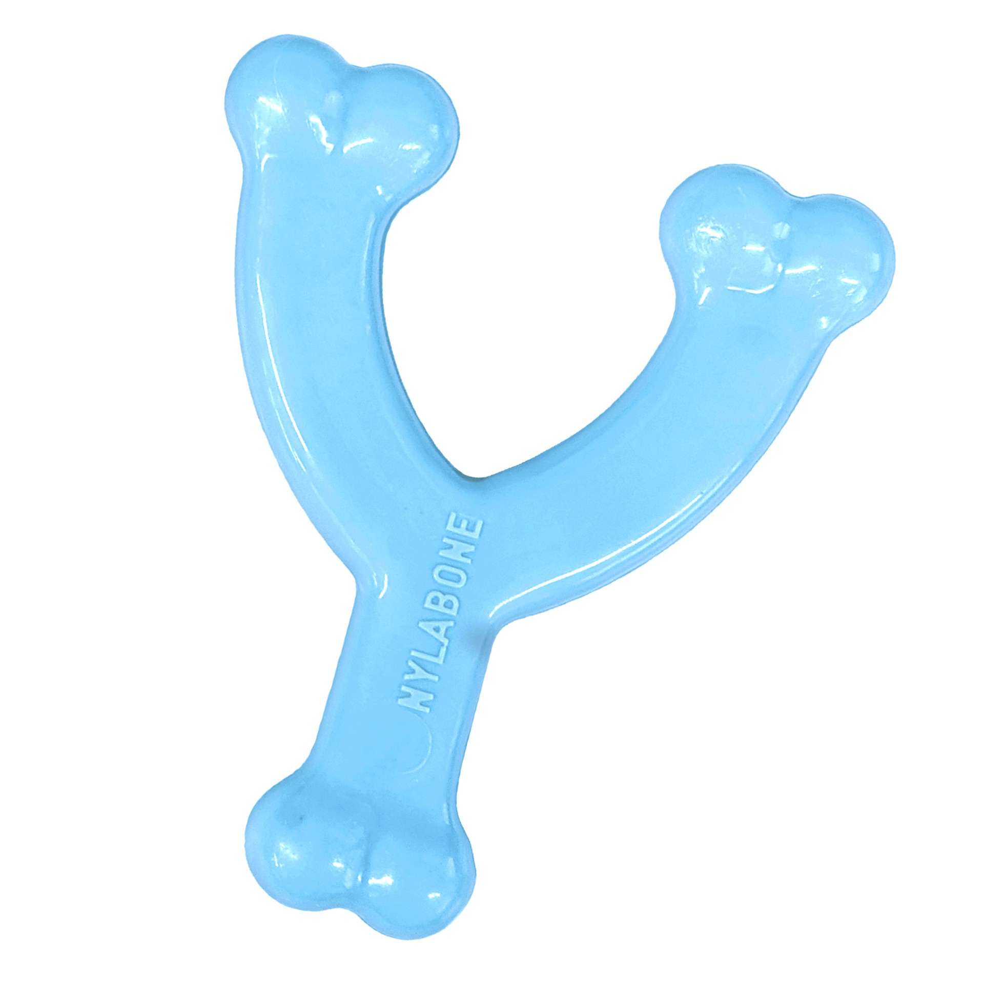 slide 9 of 10, Nylabone Puppy Chew Toy Wishbone Chicken Blue X-Small/Petite - Up to 15 lbs.(1 Count), 1 ct