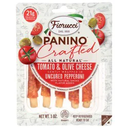 Fiorucci Crafted Tomato & Olive Cheese Uncured Pepperoni Panino - 3 oz