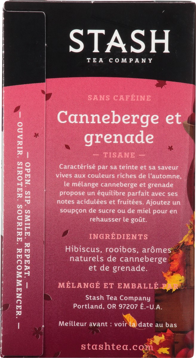 slide 5 of 9, Stash Herbal Tea, Cranberry Pomegranate, Caffeine Free, 18 ct