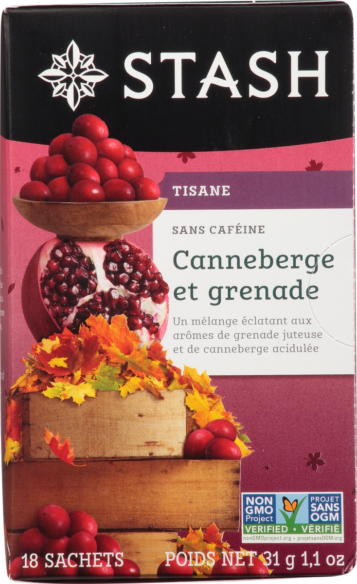 slide 8 of 9, Stash Herbal Tea, Cranberry Pomegranate, Caffeine Free, 18 ct