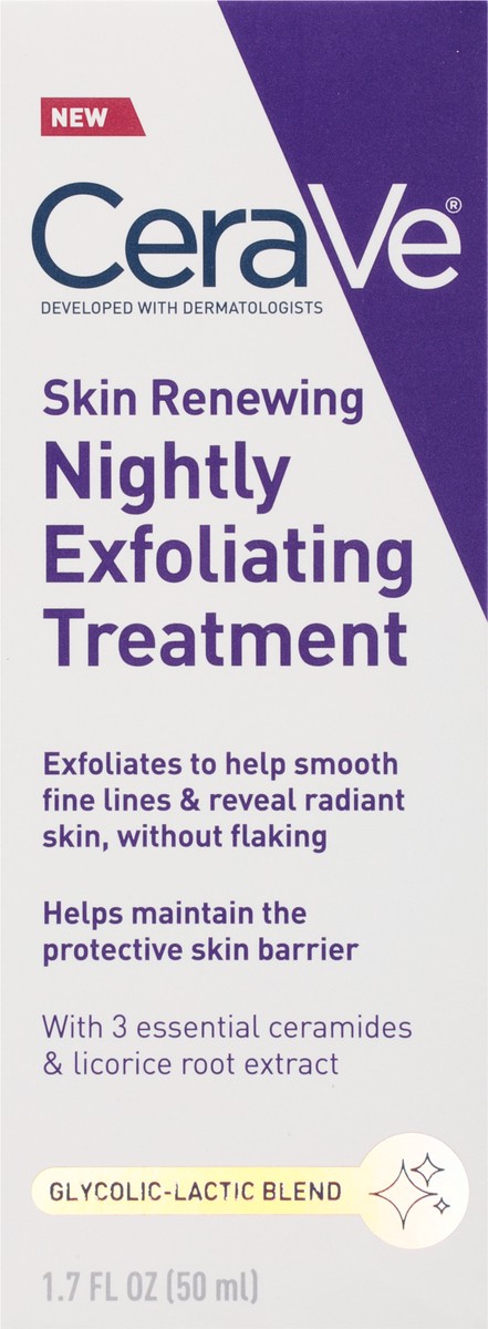 slide 11 of 12, CeraVe Nightly Skin Renewing Exfoliating Treatment 1.7 fl oz, 1.7 fl oz