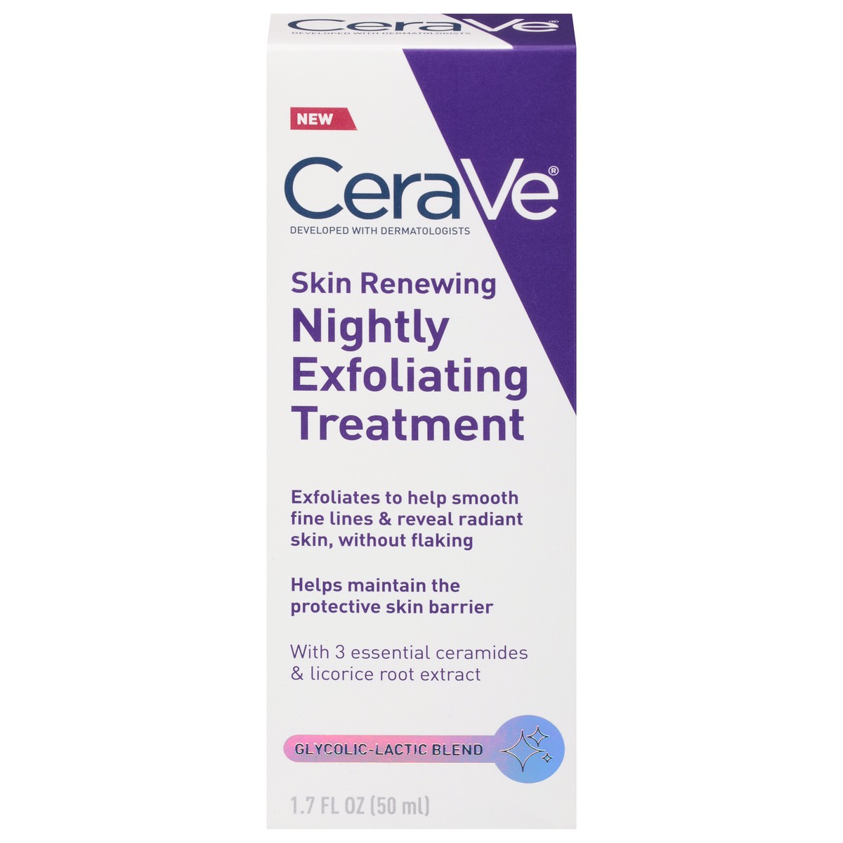 slide 12 of 12, CeraVe Nightly Skin Renewing Exfoliating Treatment 1.7 fl oz, 1.7 fl oz