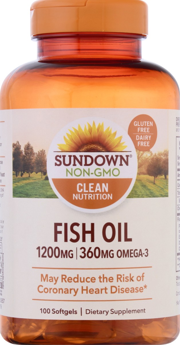 slide 6 of 9, Sundown Naturals Extra Strength Fish Oil 1200 MG Softgels, 90 ct