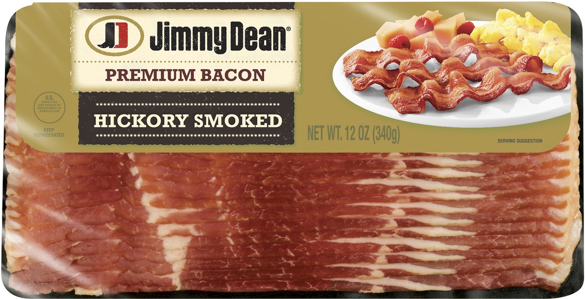 slide 4 of 5, Jimmy Dean Premium Hickory Smoked Bacon, 12 oz, 12 oz