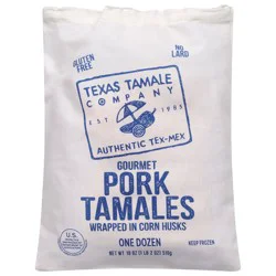 Texas Tamale Gourmet Pork Tamales 12 ea