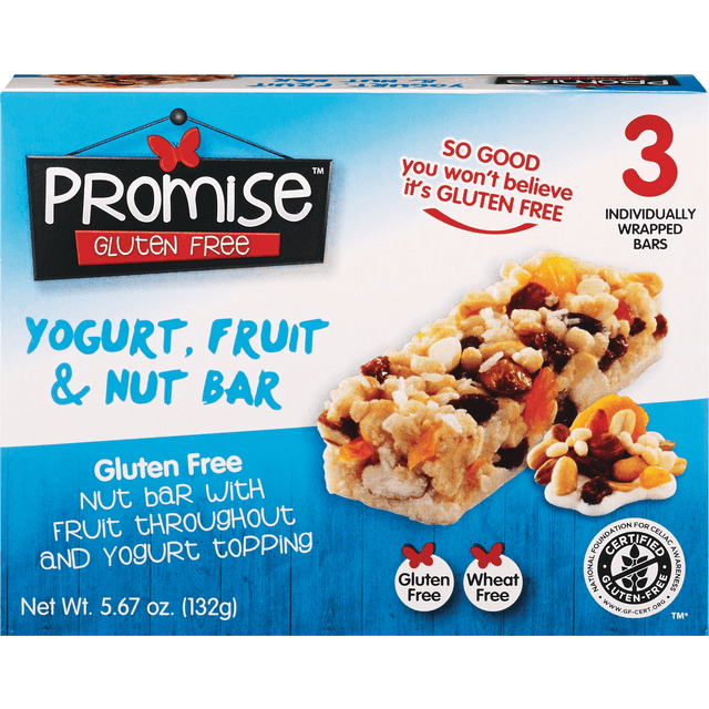 slide 1 of 1, Promise Gluten Free Nut Bar Yogurt/Fruit/Nut 3-Pk Of 1.89oz, 1 ct