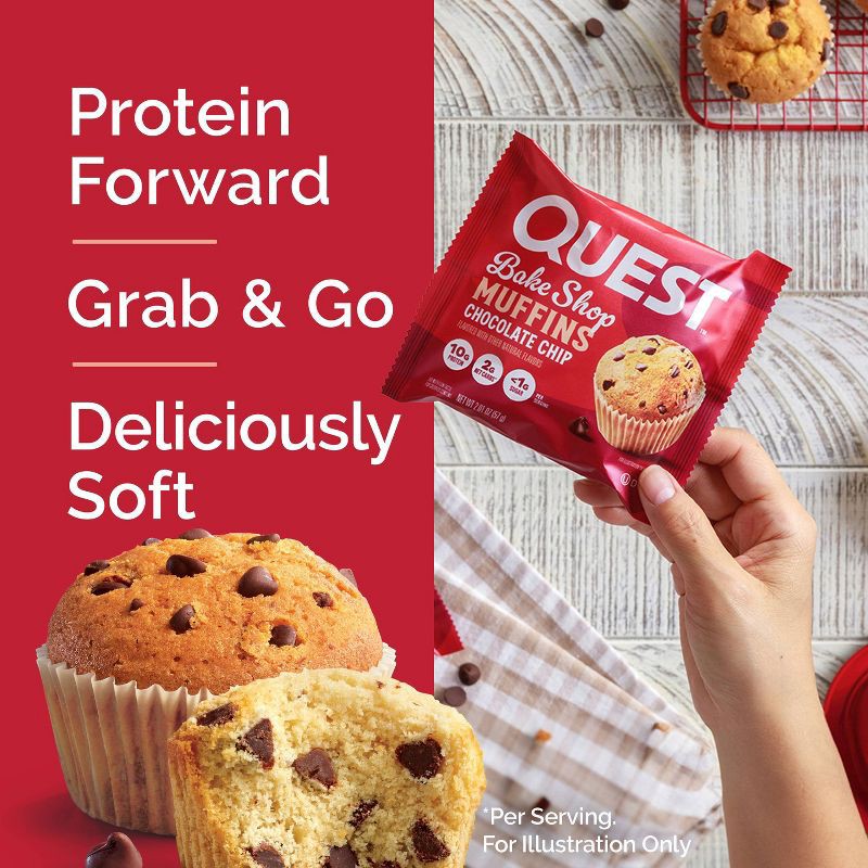 slide 4 of 6, Quest Nutrition Bake Shop Muffin - Chocolate Chip - 8.04oz/4ct, 8.04 oz, 4 ct