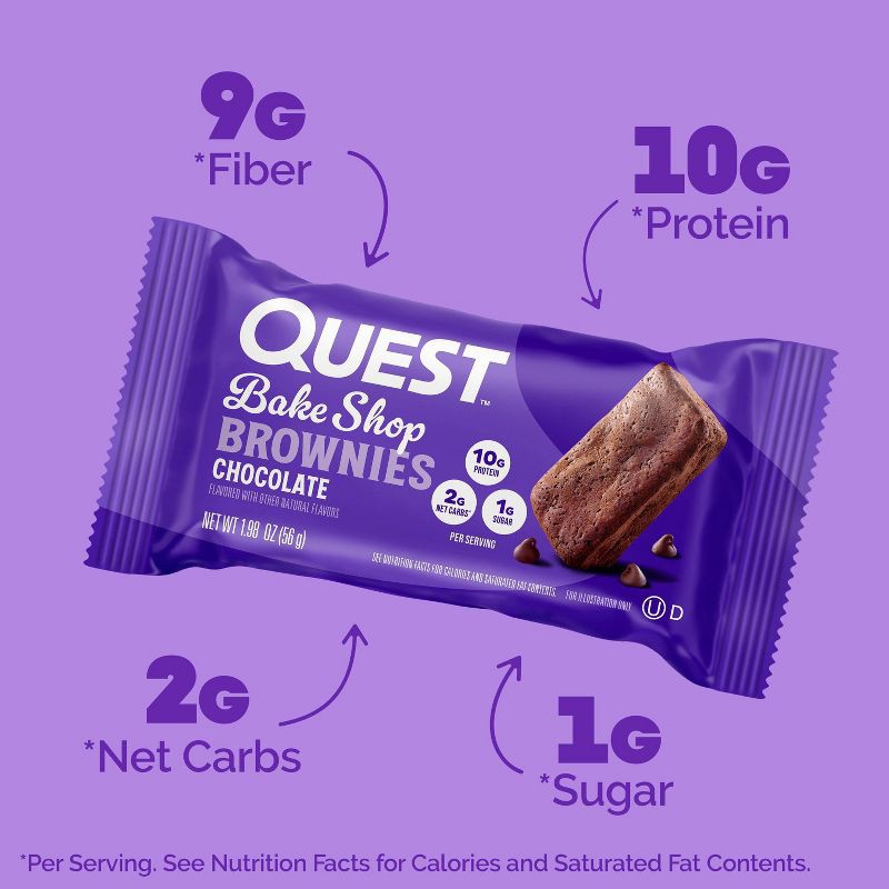 slide 3 of 6, Quest Nutrition Bake Shop Chocolate Brownie - 7.9oz/4ct, 7.9 oz, 4 ct