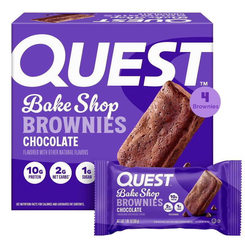 slide 1 of 6, Quest Nutrition Bake Shop Chocolate Brownie - 7.9oz/4ct, 7.9 oz, 4 ct