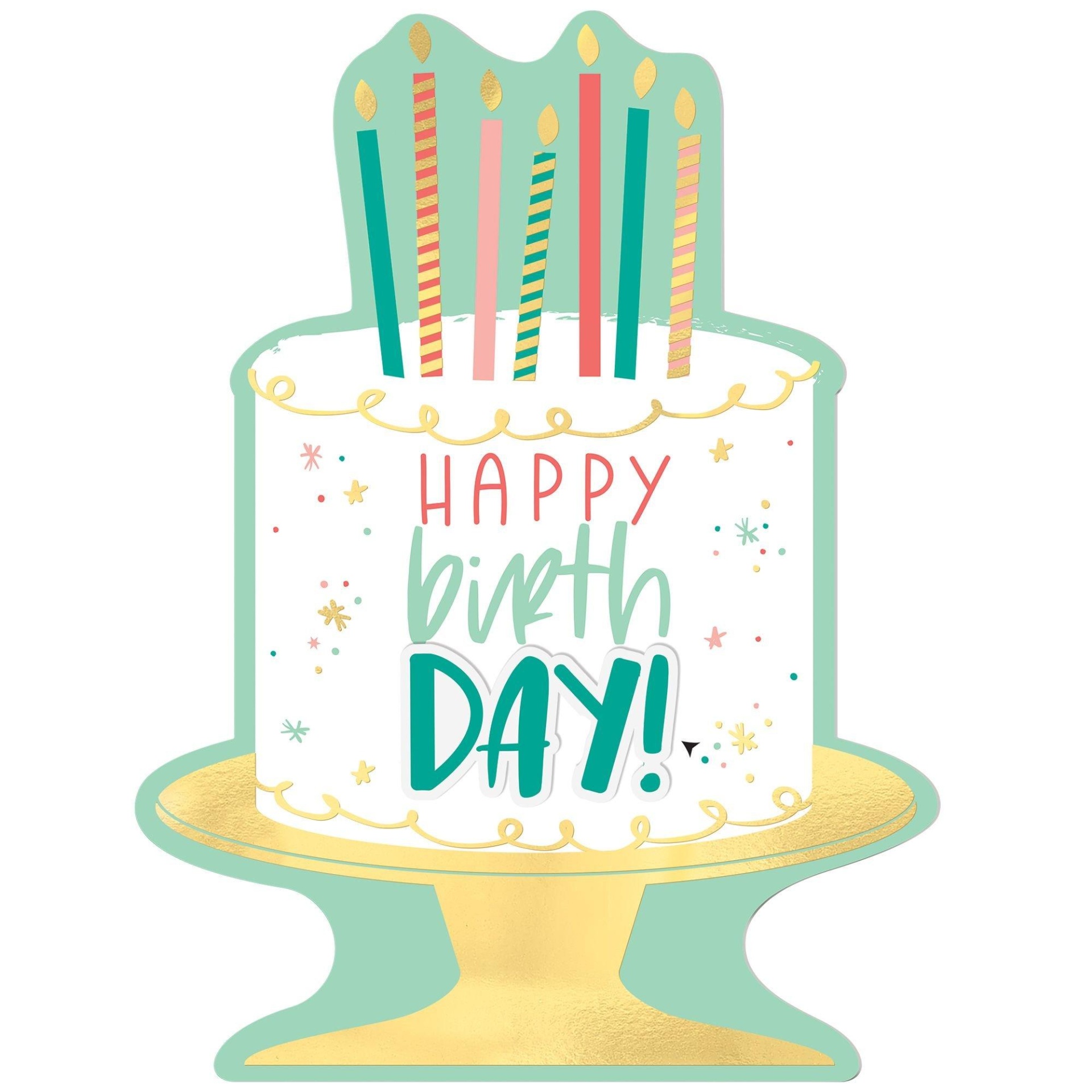 slide 1 of 1, Party City Happy Cake Day Birthday Sign, 1 ct