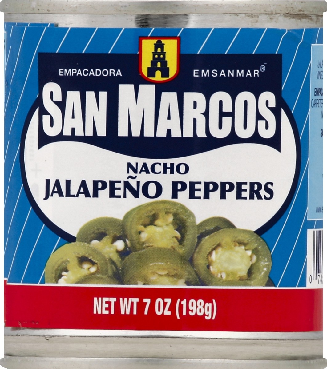 slide 1 of 2, San Marcos Jalapeno Nacho Peppers, 7 oz