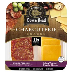 Boar's Head Uncured Pepperoni & Vermont Cheddar Cheese Tray - 1.75oz