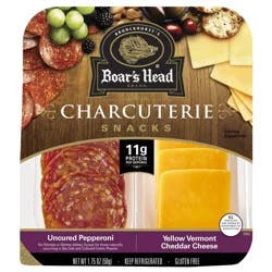 Boar's Head Uncured Pepperoni & Vermont Cheddar Cheese Tray - 1.75oz