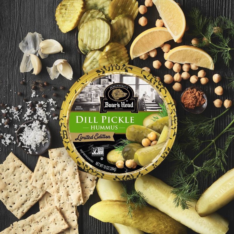 slide 2 of 3, Boar's Head Dill Pickle Hummus - 10oz, 10 oz