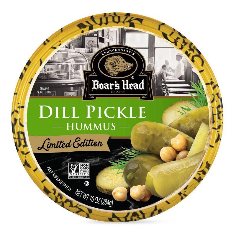 slide 1 of 3, Boar's Head Dill Pickle Hummus - 10oz, 10 oz