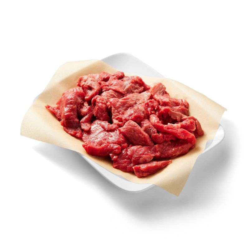 slide 2 of 3, Angus Beef Sirloin Steak Strips - 14oz - Good & Gather™, 14 oz