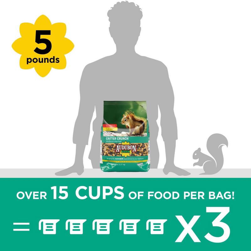 slide 8 of 10, Audubon Park 5lbs Critter Crunch Wild Bird Food, 5 lb