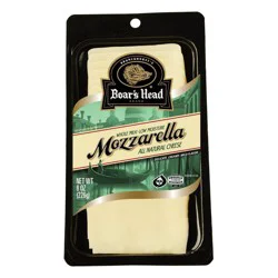 Boar's Head Pre-Sliced Whole Milk Mozzarella Cheese - 8oz