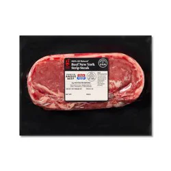 Fresh Angus Beef New York Strip Boneless Steak - price per lb - Good & Gather™