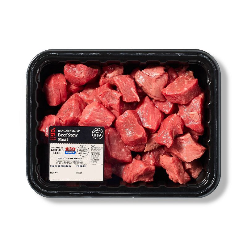 slide 1 of 3, Angus Beef Stew Meat Family Pack - 24oz - Good & Gather™, 24 oz