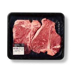 Fresh Angus Beef T-Bone Steak Family Pack - price per lb - Good & Gather™