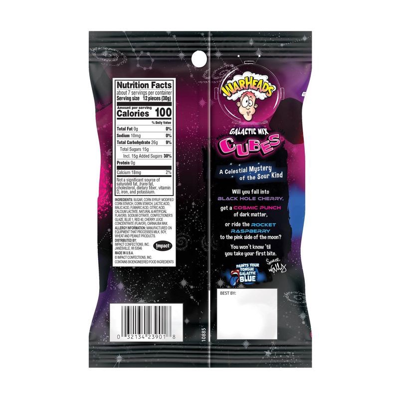 slide 2 of 5, Warheads Galactic Cubes Candy - 7.25oz, 7.25 oz