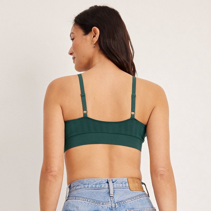 slide 2 of 5, Jockey Generation™ Women's Breathe Pointelle Bralette - Cactus Pine M: Modal Knit, Removable Cup, Wireless, 1 ct