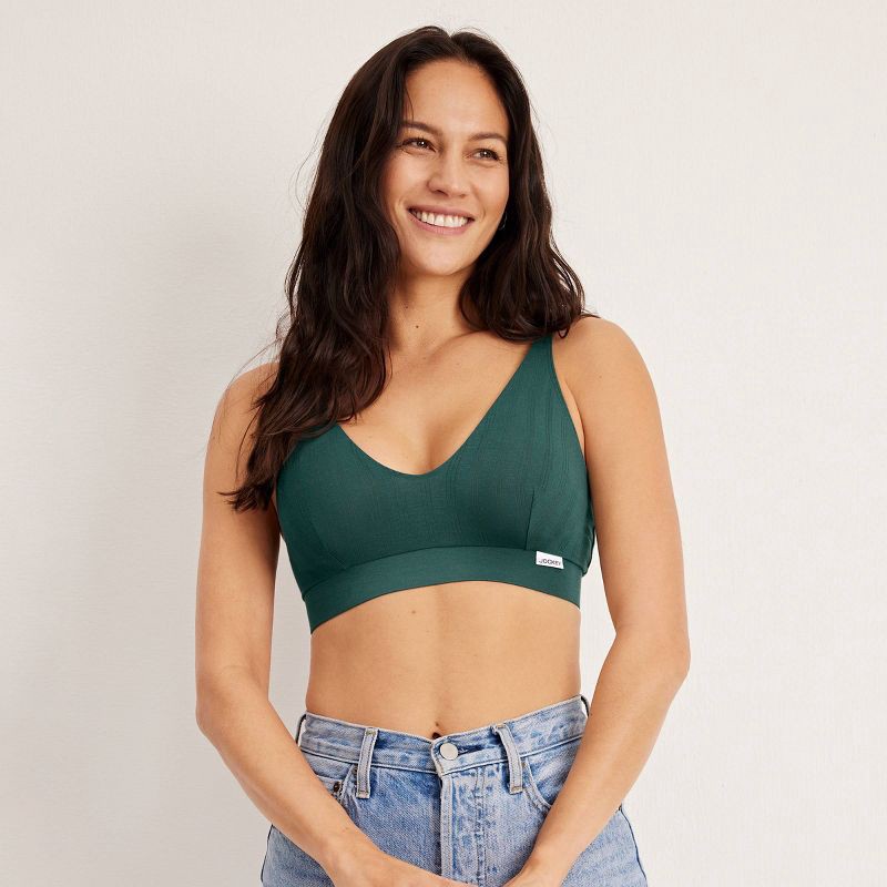 slide 1 of 5, Jockey Generation™ Women's Breathe Pointelle Bralette - Cactus Pine XL: Modal Knit, Removable Cup, Wireless, 1 ct