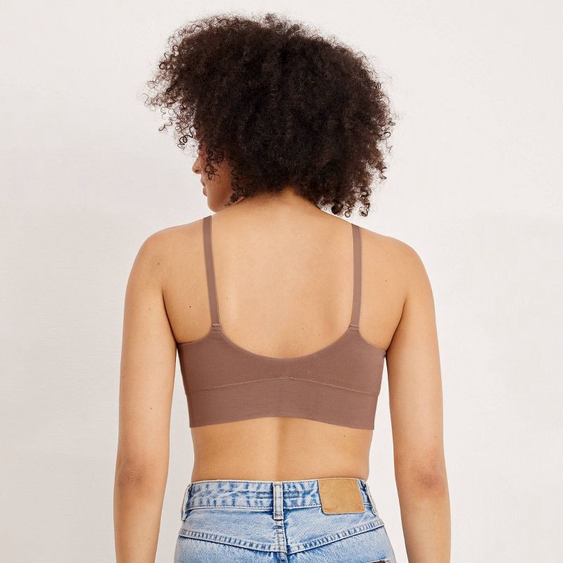 slide 2 of 5, Jockey Generation™ Women's Seamfree® Comfort T-Shirt Bralette - Almond XL: Rayon Blend, Adjustable Straps, Padded Cups, 1 ct