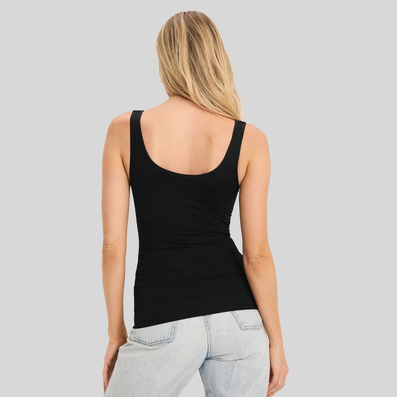 slide 2 of 3, Jockey Generation™ Women's Core Body Smoothing Tank Top - Black S: Seamless Knit Pullover Cami, 1 ct
