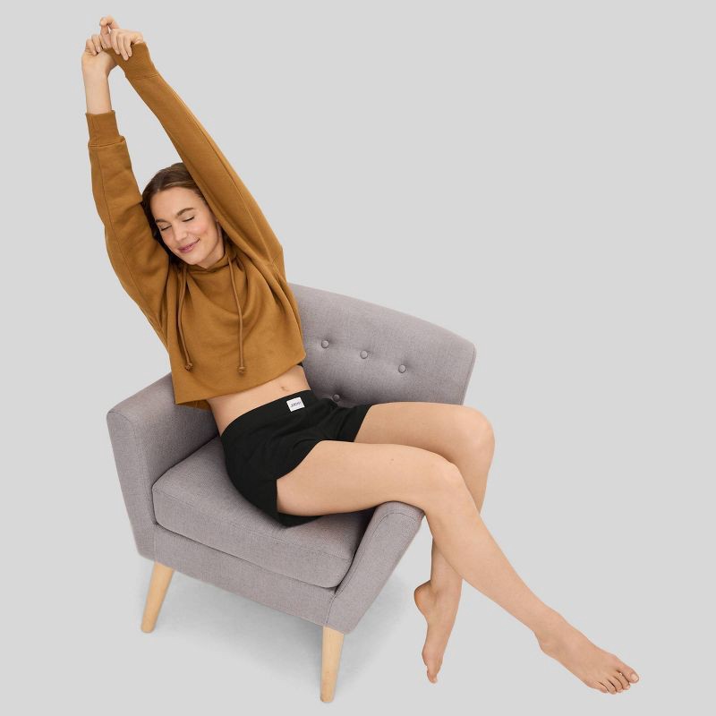 slide 3 of 5, Jockey Generation™ Women's Cotton Stretch Shorts - Black S: Relaxed Fit, High Rise, Pull-On Style, 1 ct