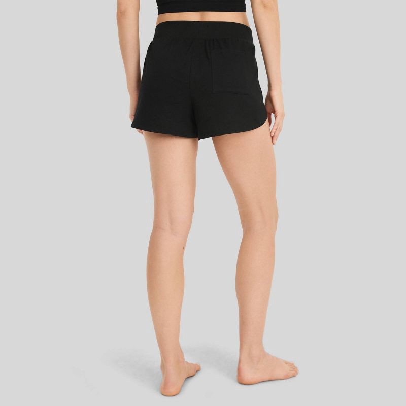 slide 2 of 5, Jockey Generation™ Women's Cotton Stretch Shorts - Black L: Relaxed Fit, High Rise, Pull-On Style, 1 ct