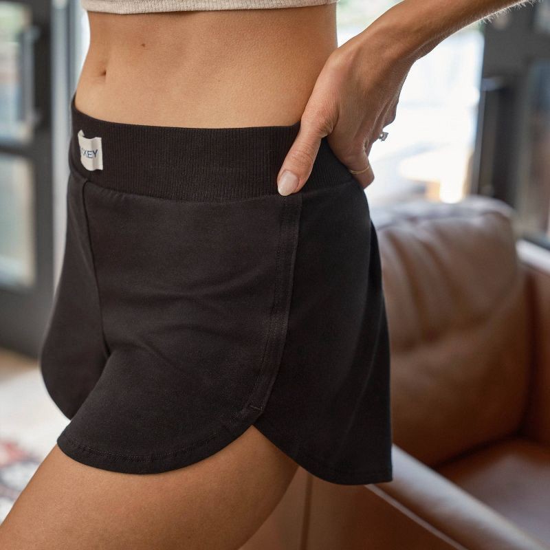 slide 5 of 5, Jockey Generation™ Women's Cotton Stretch Shorts - Black XL: Relaxed Fit, High Rise, Pull-On, Midweight Knit Fabric, 1 ct