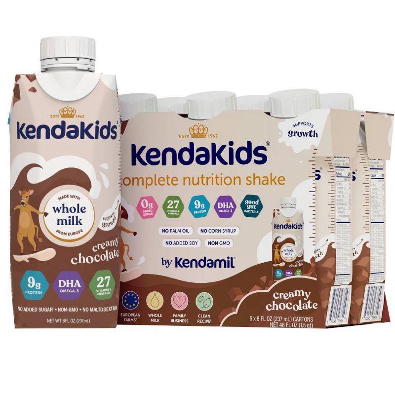 slide 1 of 12, Kendakids Complete Nutrition Shake - creamy Chocolate - 6pk/48oz, 6 ct, 48 oz