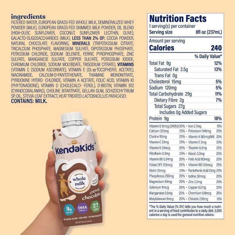 slide 10 of 12, Kendakids Complete Nutrition Shake - creamy Chocolate - 6pk/48oz, 6 ct, 48 oz