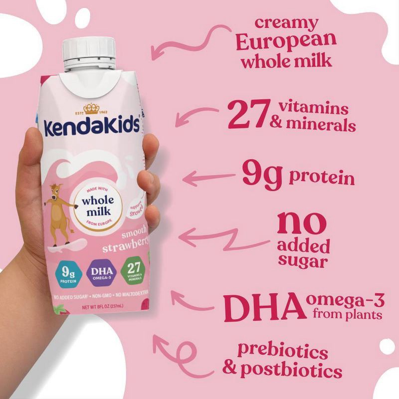 slide 3 of 12, Kendakids Complete Nutrition Shake - Smooth Strawberry - 6pk/48oz, 6 ct, 48 oz