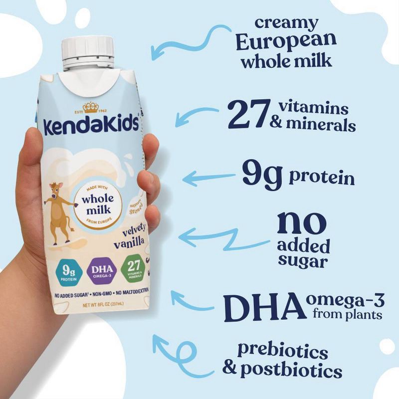 slide 3 of 12, Kendakids Complete Nutrition Shake - Velvety Vanilla - 6pk/48oz, 6 ct, 48 oz