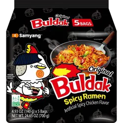 Samyang Buldak Spicy Chicken Stir Fried Ramen Noodles - 24.7oz/5ct