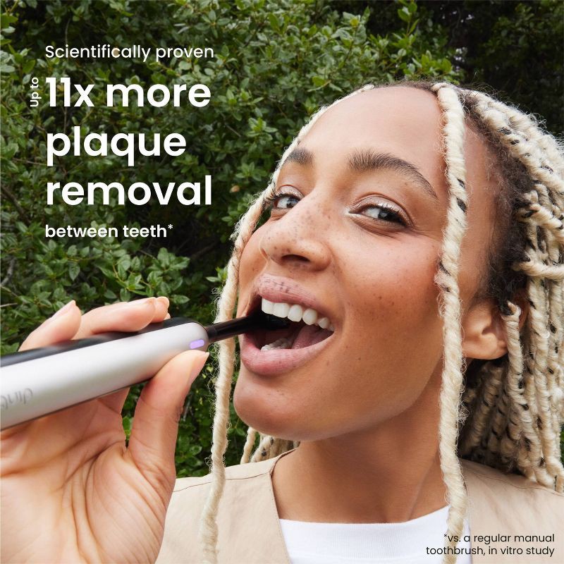 slide 9 of 20, quip Rev Oscillating Rechargeable Electric Toothbrush + Travel Case - Black/Silver, 1 ct