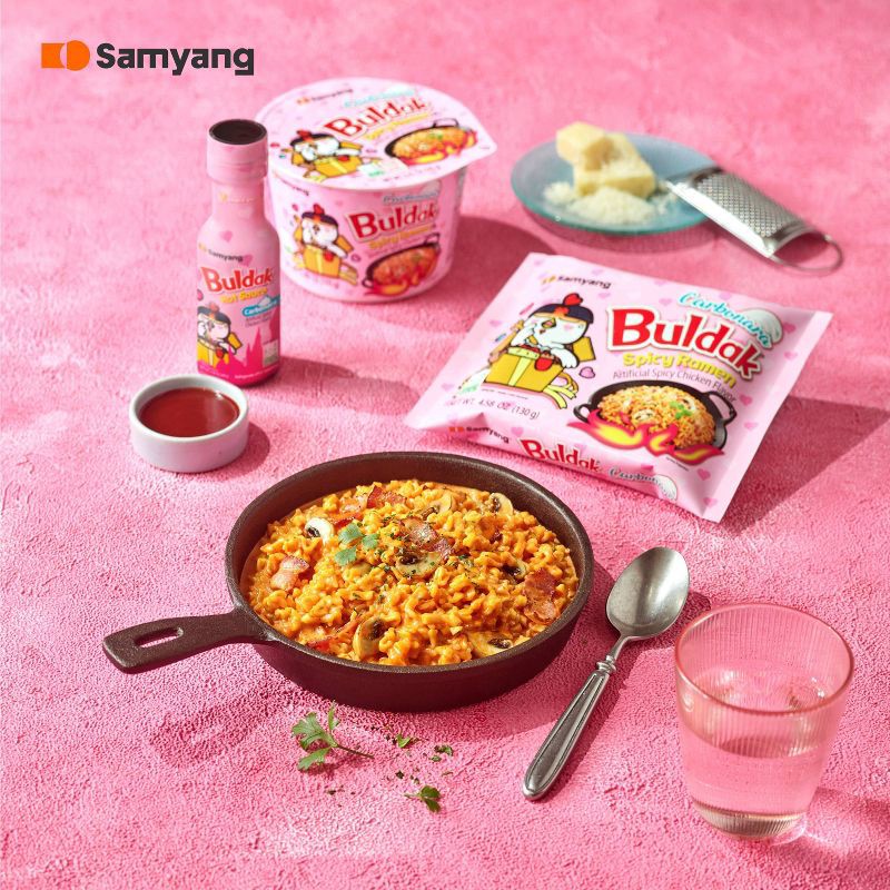 slide 6 of 7, Samyang Buldak Spicy Chicken Carbonara Ramen Noodles - 22.90oz/5ct, 22.90 oz, 5 ct