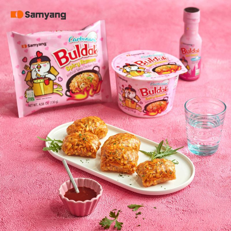 slide 7 of 7, Samyang Buldak Spicy Chicken Carbonara Ramen Noodles - 22.90oz/5ct, 22.90 oz, 5 ct