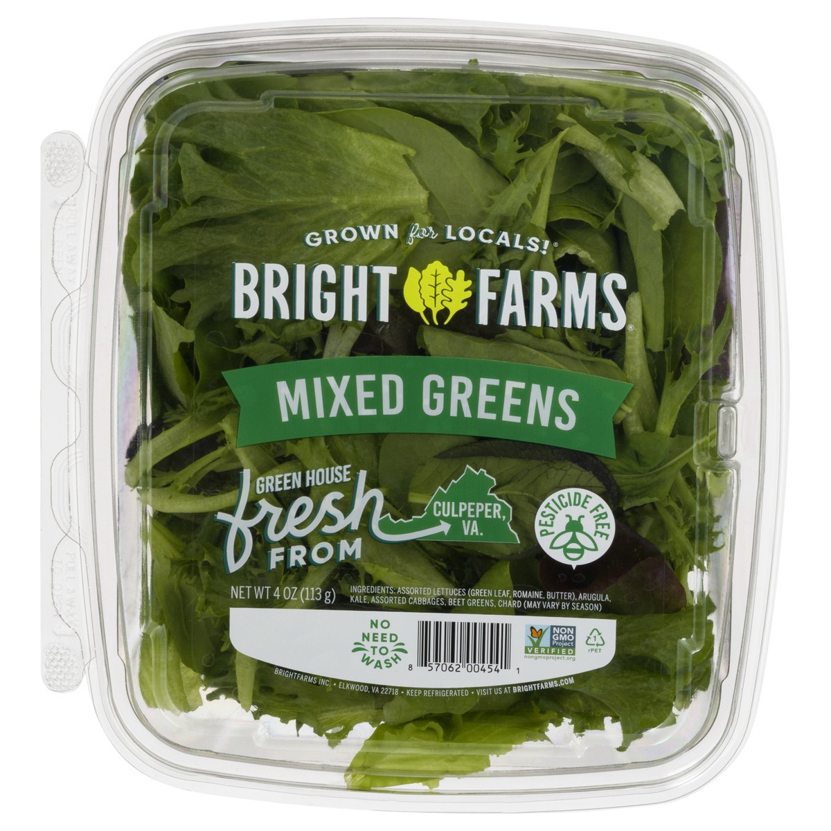 slide 1 of 12, BrightFarms Mixed Greens 4 oz, 4 oz