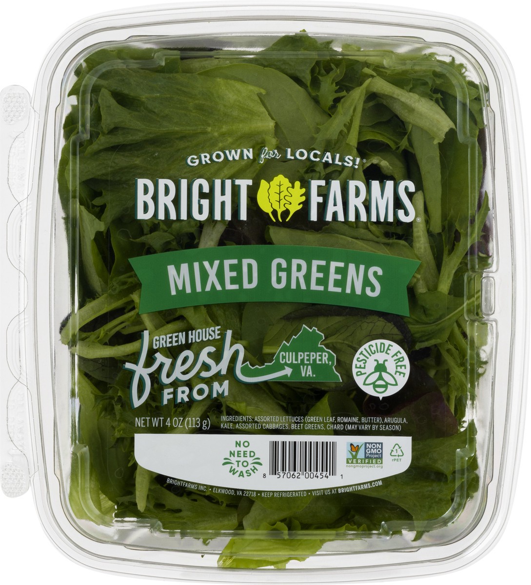 slide 4 of 12, BrightFarms Mixed Greens 4 oz, 4 oz