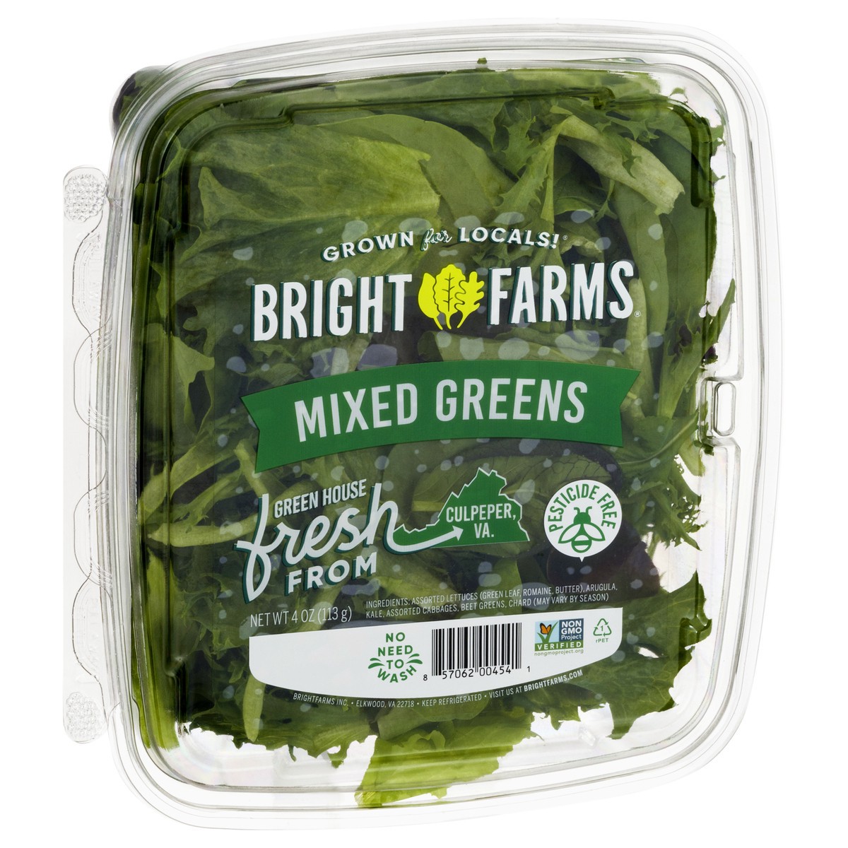 slide 10 of 12, BrightFarms Mixed Greens 4 oz, 4 oz