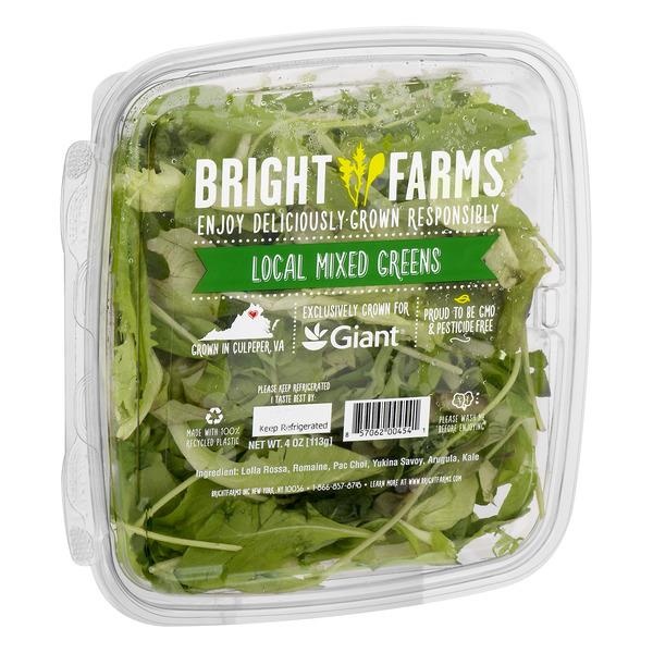slide 1 of 1, Bright Farms Local Mixed Greens, 4 oz