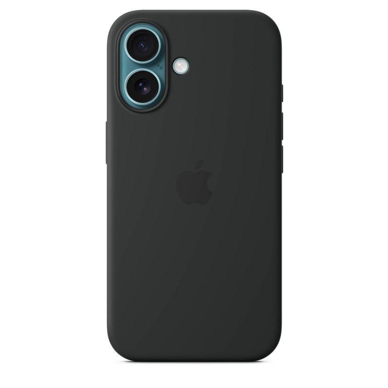 slide 2 of 5, Apple iPhone 16 Silicone Case with MagSafe - Black, 1 ct