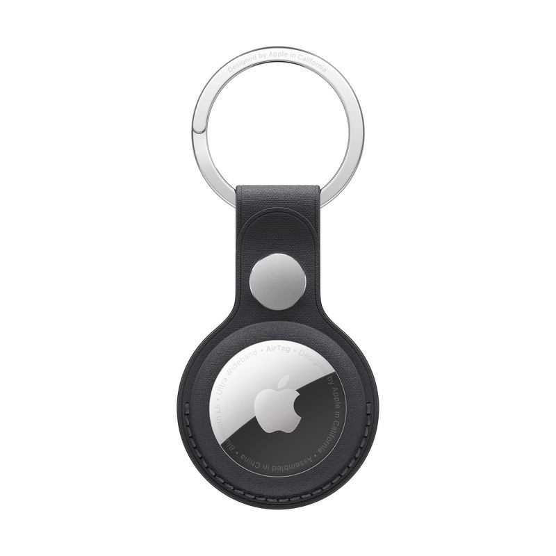 slide 2 of 2, Apple AirTag FineWoven Key Ring - Black, 1 ct