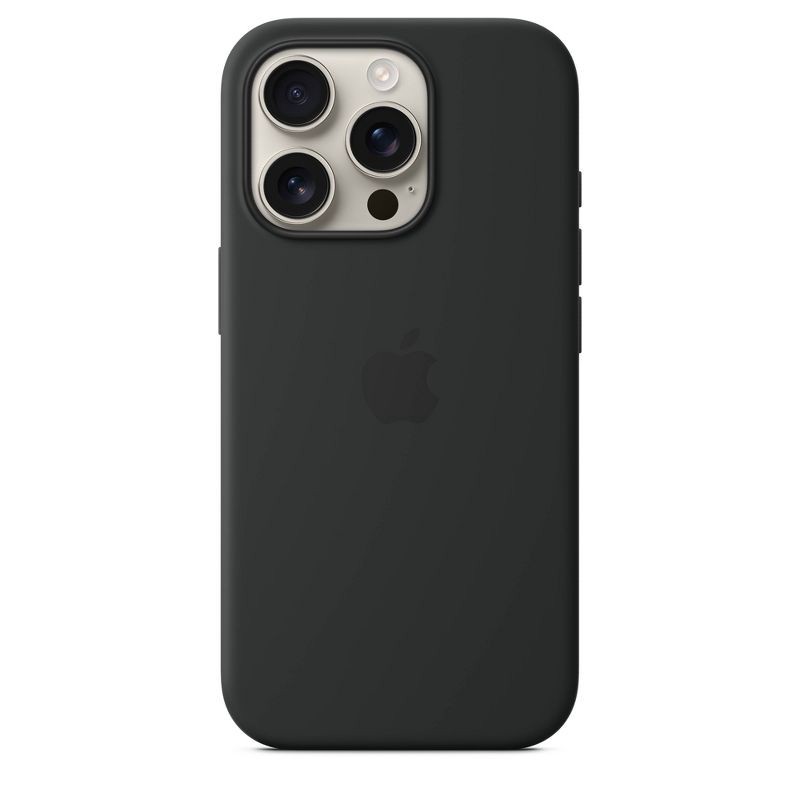 slide 2 of 4, Apple iPhone 16 Pro Silicone Case with MagSafe - Black, 1 ct