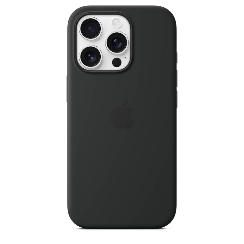 slide 3 of 4, Apple iPhone 16 Pro Silicone Case with MagSafe - Black, 1 ct