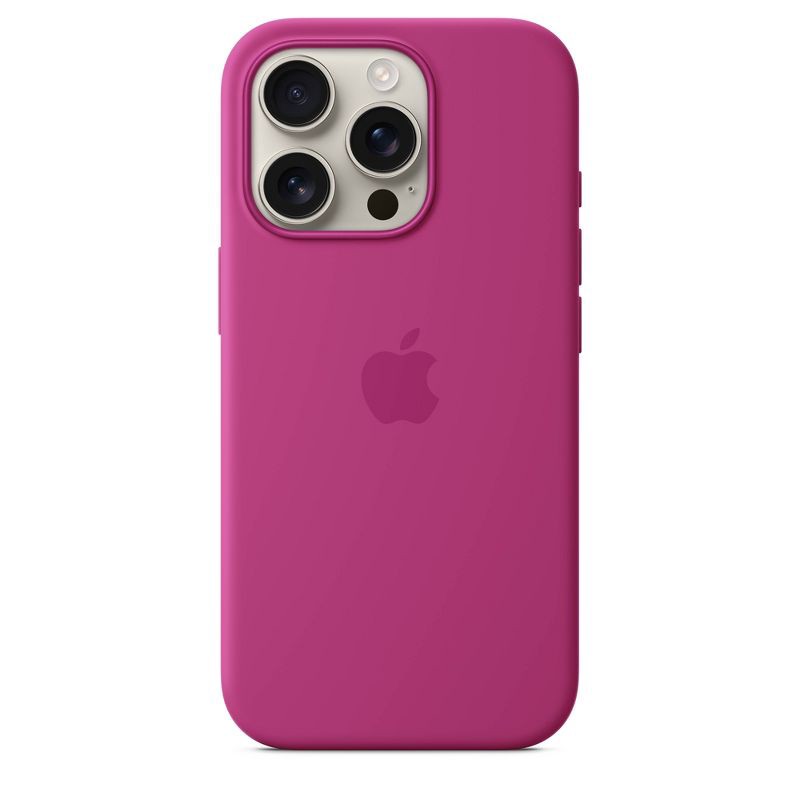 slide 2 of 4, Apple iPhone 16 Pro Silicone Case with MagSafe - Fuchsia, 1 ct